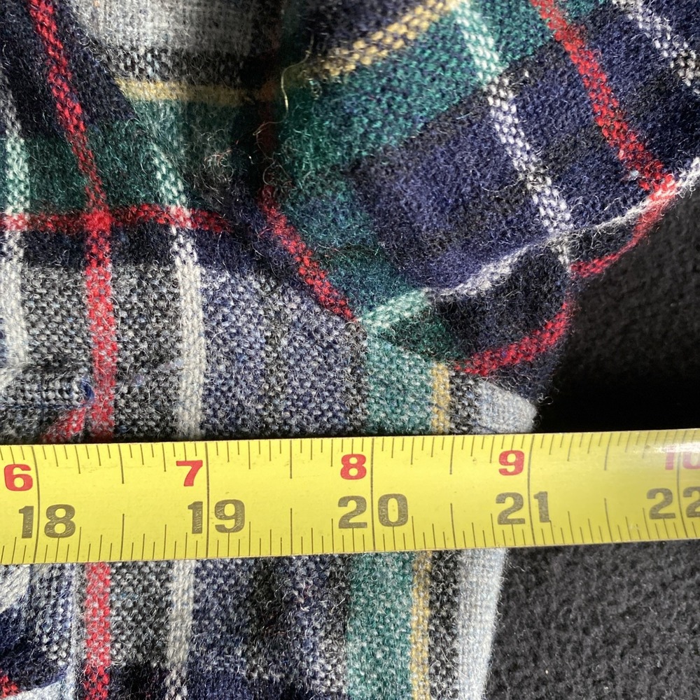 Vintage Tartan Plaid  Ardsley Men's Wool Flanel‎ Button Up Shirt Small - Picture 8 of 9